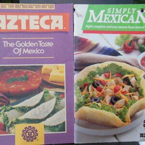 cookbooks Mexican Food Azteca brand lot of 2 both great condition 1980s